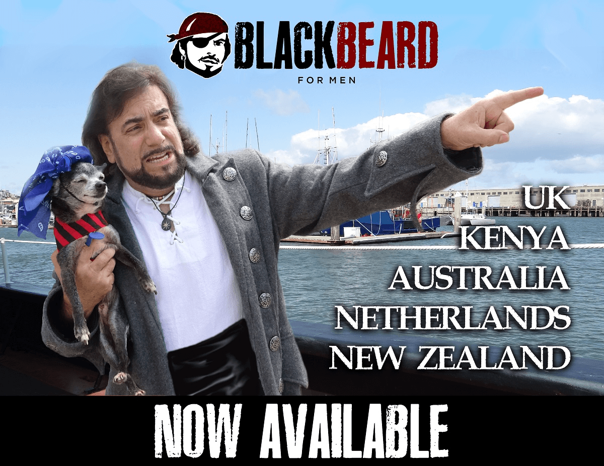 Blackbeard For Men Now Available in 56 countries