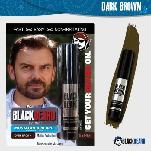 Blackbeard For Men Dark Brown brush-on beard color