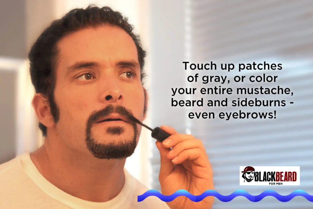 blackbeard for men covers beard mustache sideburns and eyebrows