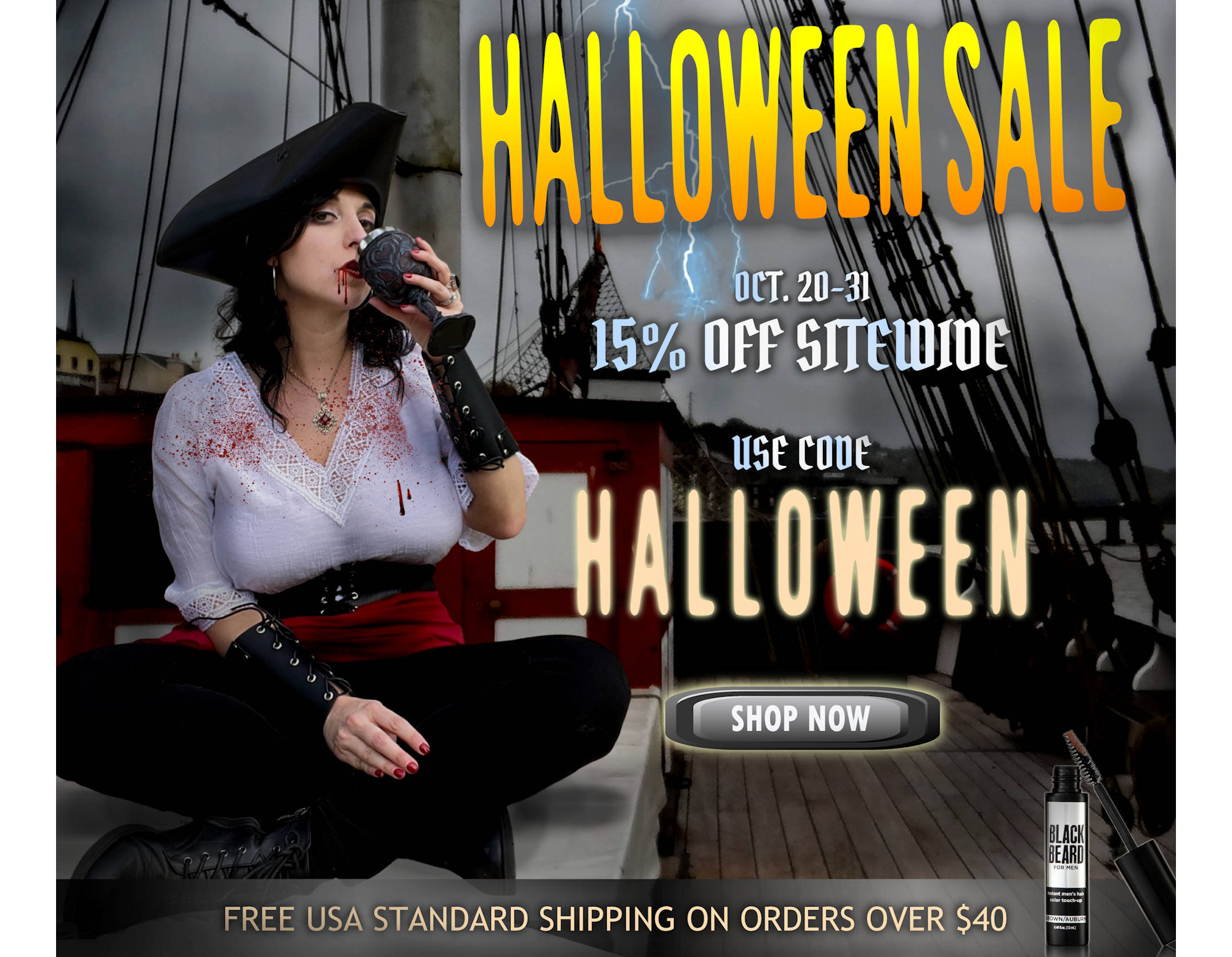 Blackbeard For Men Halloween Sale 2025