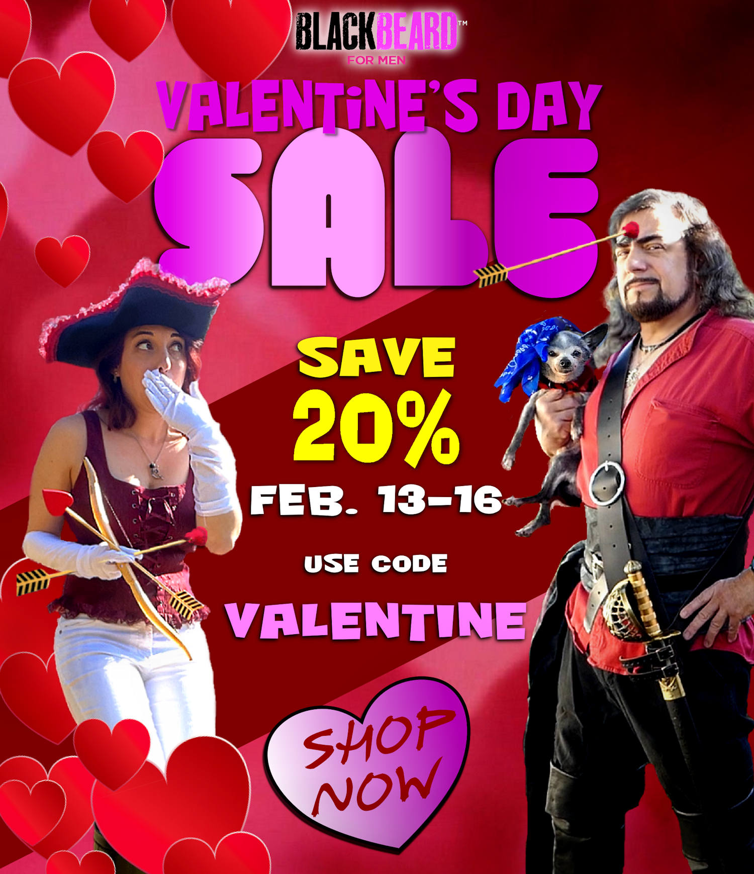Blackbeard For Men Valentine Sale 2026
